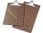 OIC? Hardboard Clipboard, Letter, Brown, 9" x 12 1/2"