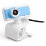 USB Clip 50.0 Mega Pixel Webcam Web Cam Camera with MIC Blue White for PC Laptop