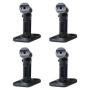 VideoSecu 4 Black Universal Satellite Speaker Mounts / Brackets for Walls and Ceilings 1VE (Black, 4 Pack)