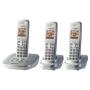 Panasonic KX TG6473PK - Cordless phone w/ answering system & caller ID - DECT 6.0 - silver + 2 additional handset(s)