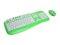 Saitek PK09AUGN Green 104 Normal Keys 10 Function Keys Ergonomic Multimedia Keyboard & Mouse Combo - Retail