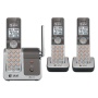 AT&T CL81301 DECT 6.0 Cordless Phone, Silver/Grey, 3 Handsets