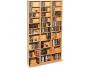 Atlantic Oskar Adjustable Multimedia Storage, 28 Shelves, Maple