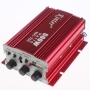 2 Channel 500W USB AUX FM MP3 Car Audio Amplifier DC12V With Remote Control RED