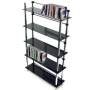 MAXWELL - 5 Tier DVD / Blu-ray / CD / Media Storage Shelves - Black