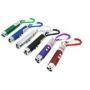 BAFX Products (TM) - 6-Pack of Strong Red Presentation Key Chain (3-in1) Laser Pointers - Colors per pack will vary. May come in: Red / Black / Silver