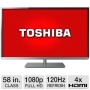 Toshiba 58" Class LED Cloud HDTV - 1080p, ClearFrame 120Hz, 4x HDMI, USB, Built-in Wi-Fi, Energy Star  - 58L4300  58L4300