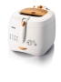 Philips-HD6147/55-Friteuse Zone Froide - Cuve Amovible - 1.25 Kg - Blanc/Orange