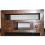 Homescapes - Dakota - TV / DVD Unit 2 Drawer - Dark - 100% Solid Mango Hard Wood - ( No Veneer ) Hand Crafted Furniture