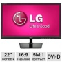 LG 22" Wide 1080p LED Monitor, VGA, DVI