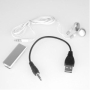 2GB Slim Silver Metal Mini Clip-On Sports MP3 Player