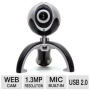 GearHead WC735I Quick WebCam Pro - 1.3MP Resolution, Built-in Microphone, USB 2.0 Connectivity  WC735I