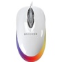 SAMSUNG PLEOMAX SPM-3800 White 2 Buttons 1 x Wheel USB or PS/2 800dpi Optical Rainbow Mouse