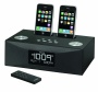 iHome Dual Charging Stereo FM Clock Radio with USB (Black)