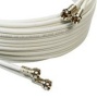 3m White Twin Shotgun Satellite Cable Extension Kit For Sky+ , HD , Allows You To Relocate Your Existing Box , Kit Consists Of 3m Sky Double Coax, 4 x
