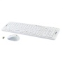 Approx APPKBWS02 Set inalámbrico de teclado multimedia y ratón óptico de 2,4GHz, blanco