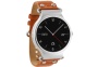 XLYNE  XETA XW PRO Smartwatch Metall Leder, 200 x 22 mm, Silber/Braun
