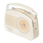 Steepletone Brighton 1950's Portable Retro Style Rotary Radio - Beige