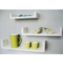 TRIO - Wall Mounted Storage / Display Shelves - Set of 3 - White