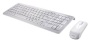 Perixx PERIDUO-710W, Wireless Keyboard and Mouse Combo Set - Compact Size 15.32"x5.59"x0.98" Dimension - Piano White - Built-in Numeric Keypad - Brand