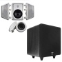 Acoustic Audio HT-65 In-Wall/Ceiling 5.1 Home Theater 6.5" Speakers and 12" Powered Sub HT-65-CS12B