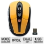 GEAR HEAD MPT3400YLW Yellow&Black 5 Buttons Tilt Wheel 2.4 GHz Wireless Optical Mouse