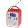 Trevi VRA-782 Retro Alarm Clock Radio AUX - Red