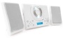Music Centre Stereo System CD-Player Radio AUX Alarm Clock Denver MC-5000 white