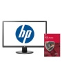 HP V242h 24" LED Backlit Monitor and McAfee 2015 Multi Access 1 User 5 Devices - MMD15E Bundle  K6X12A6#ABA Bundle