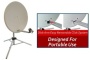 Netgadgets 80cm Portable Dark Grey Satellite Dish Kit with Tripod and 12v Comag Receiver for Caravan/Camping