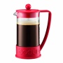 Bodum Brazil French Press 8-Cup Coffee Maker, 1 L/34 oz - Red