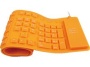 LogiLink ID0038 - Teclado flexible de silicona USB & PS/2, naranja