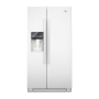 GSF26C4EXW Whirlpool Gold Energy Star 26 Cu. Ft. Side-by-Side Refrigerator - White