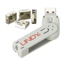 Lindy USB Port Blocker - Pack of 4, White (40454)