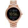 Fossil Q FTW6008 Women's Venture Bracelet Strap Touchscreen Smartwatch, Rose Gold/Black