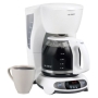 Mr. Coffee Coffee Maker with Clock - White