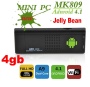 MINI PC T002 TV Android 4.1 Jelly Bean Dual Core A9 1.6GHZ DDR 1GB con Tastiera MWK08 Wireless con Mousepad