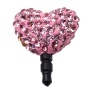 niceeshop(TM) Pink Heart Full Crystals Universal 3.5mm Dust Plug Ear Jack For iPhone iPod Samsung HTC