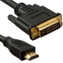 3m HDMI to DVI Cable - Pro Quality (100% Copper Wire & Oxygen Free OFC) ~ 1080p (Full HD) ~ v1.3 ~ Video ~ DVI-D (Dual Link) 24+1 Pins ~ 24k Gold Plat