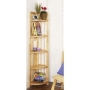 WOOD - 5 Tier Solid Wood Storage Shelves - Natural