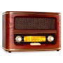 Auna Belle Epoque 1905 Retro Radio (FM & AM Bands, Light Effect & Vintage Wood Finish) - Brown