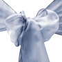 Lann's Linens - Organza Chair Sashes / Bows - for Wedding or Banquet - Silver - 10pcs
