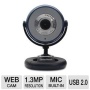 Gear Head USB 2.0 1.3 MP Webcam for PC, Blue with Black Accents (WC745BLU-CP10)