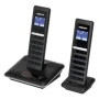 MEDION MD 83242 S63112 Design DECT Telefon 2 Mobilteile Full ECO SMS GAP Digitaler Anrufbeantworter Beleuchtete Tasten