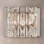 John Lewis Kelsey Single Cube Wall Light, Crystal Clear