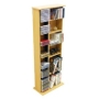 CLAREMONT - CD DVD Blu-ray Video Multimedia Storage Unit - Beech