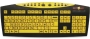 Large Print European French AZERTY Computer Keyboard for Visually Impaired Wired USB Plug (Yellow Keys with Black Letters)