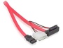 DELOCK Cable SATA Slim 13-pin Socket > 7-pin+5V Angled