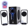 Accessory Power GOgroove BassPULSE Computer Speaker System with Blue LED Glow Lights &amp; Powered Subwoofer - Works with PC , Apple MAC , ASUS , Acer , A