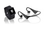 LENCO MP3 Sportwatch-100 mit BH-100 Bluetooth Kopfhörer (MP3, Micro-USB, Touchscreen, Schrittzähler, spritzwassergeschützt nach Norm IPX-4, Silikon-Uh
